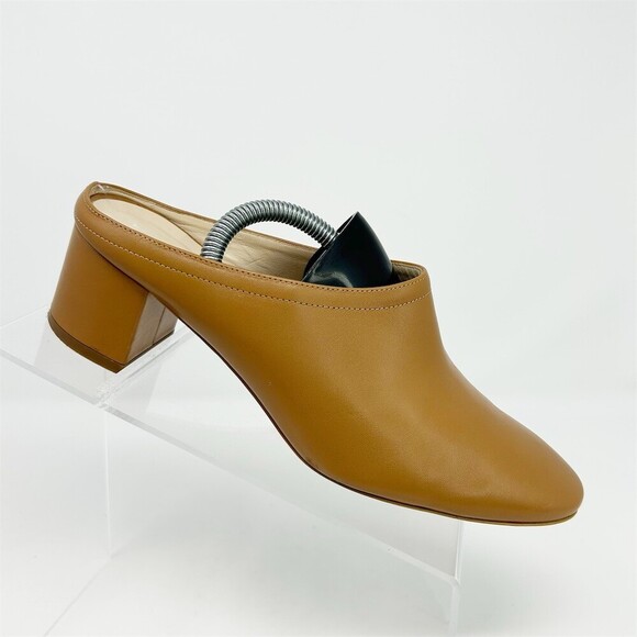 Everlane Shoes - Everlane The Day Heel Mule Womens Brown Slip-On Block Heel Almond Toe Size 8